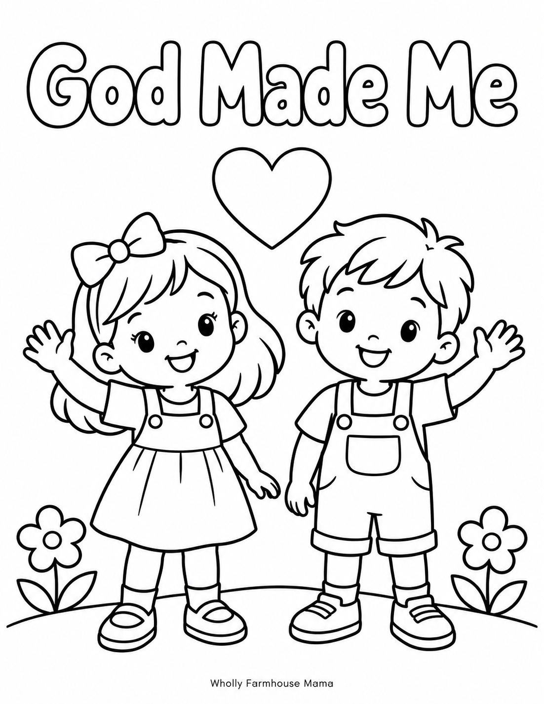 God Made Me coloring page